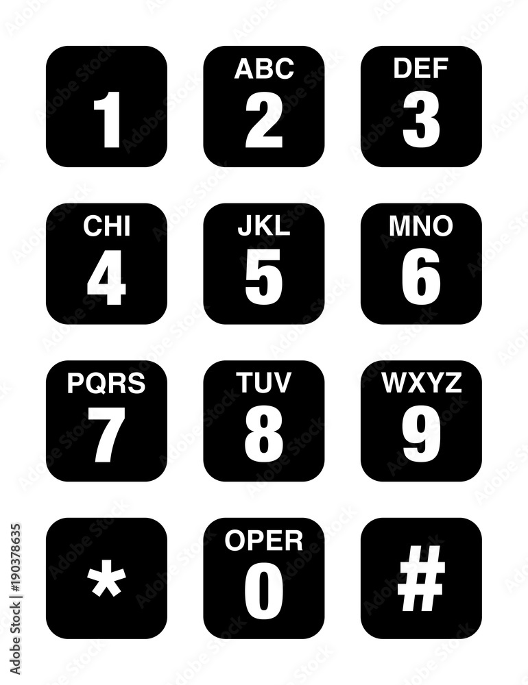 Telephone Numbers vector icon Telephone Numbers vector icon