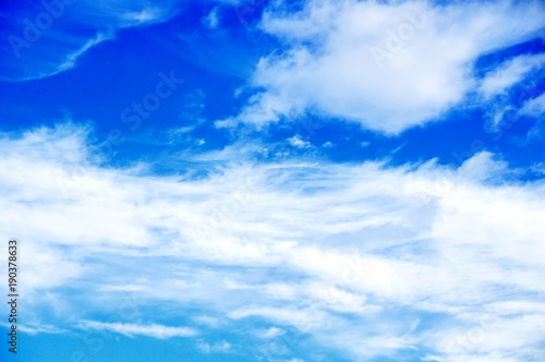 beautiful clouds on a blue sky