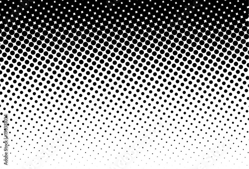 Abstract monochrome halftone pattern. Comic background. Dotted backdrop with circles  dots  point.