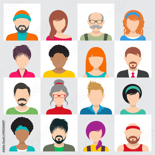 Vector people avatar icons