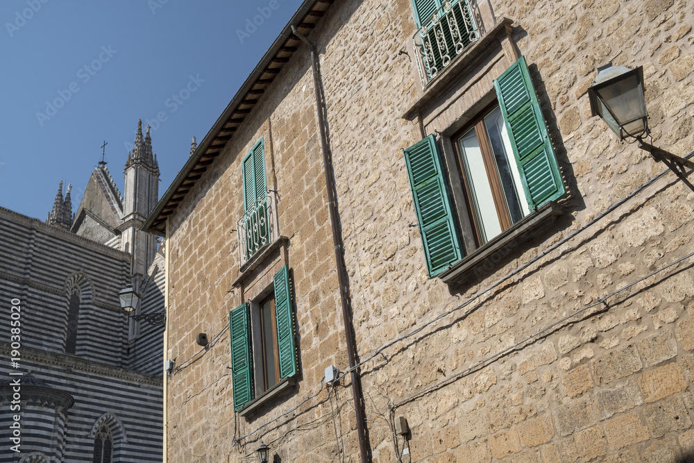 Orvieto, Umbria, Italy: historic street