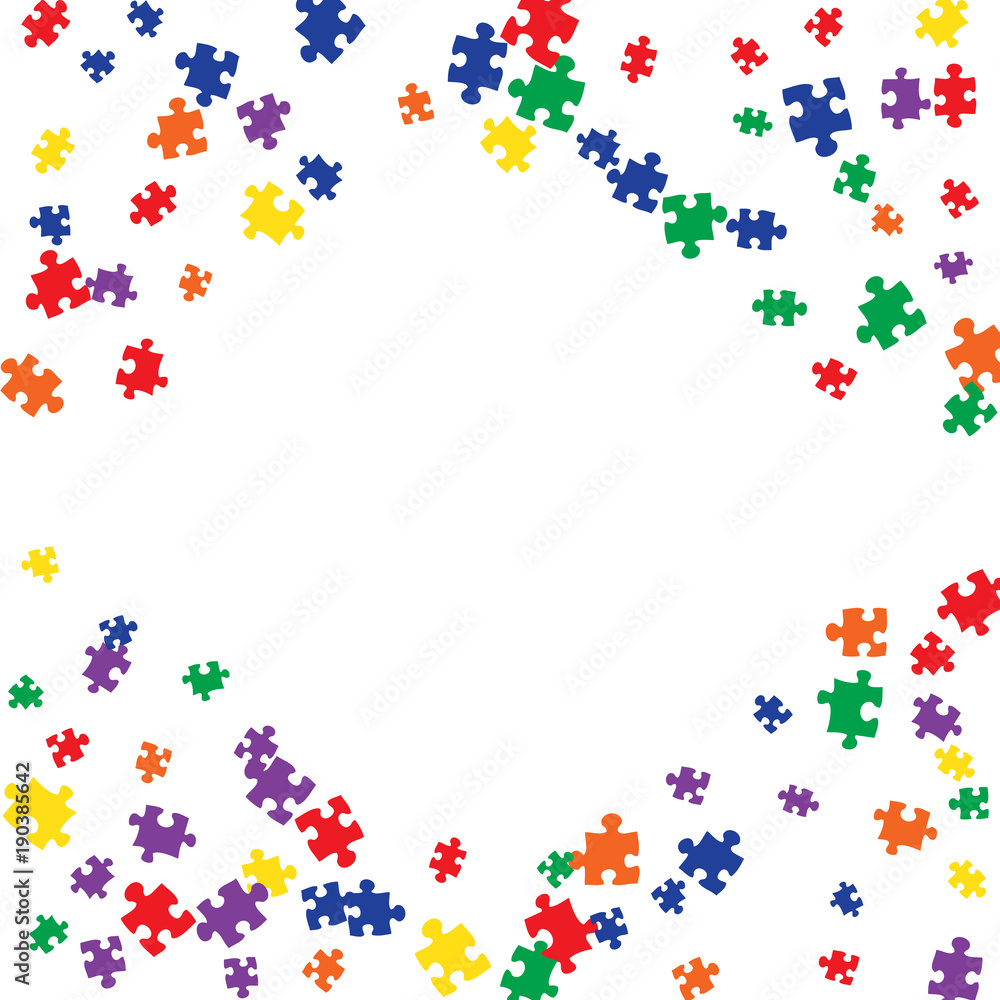 Confetti Background Pattern. Puzzle pieces and big ideas design, vector illustration graphic Confetti Background Pattern. Puzzle pieces and big ideas design, vector illustration graphic