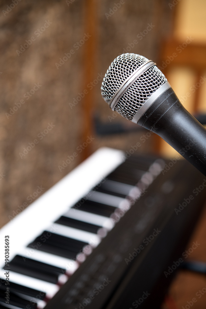 Microphone macro close up singing voice concept Microphone macro close up singing voice concept