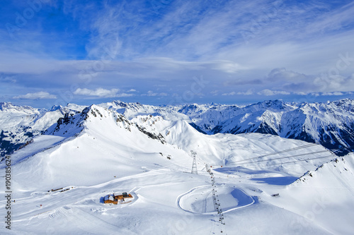 davos mountains skiing resort photo