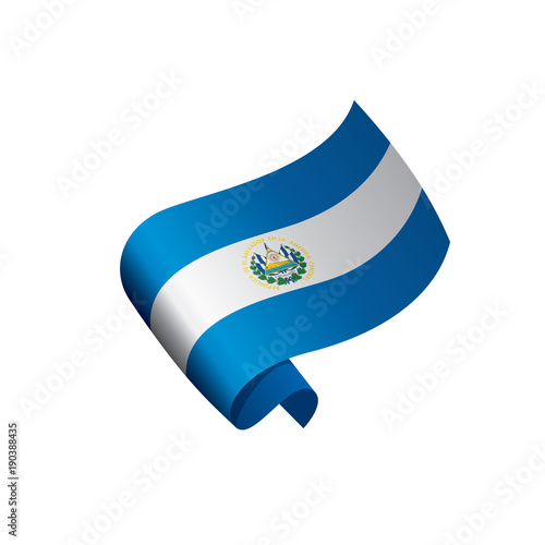 Salvador flag, vector illustration