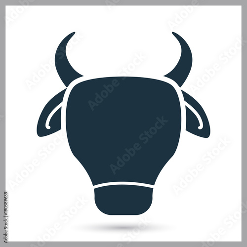 Cow head simple icon