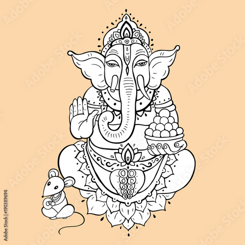 Ganapati Meditation in lotus pose