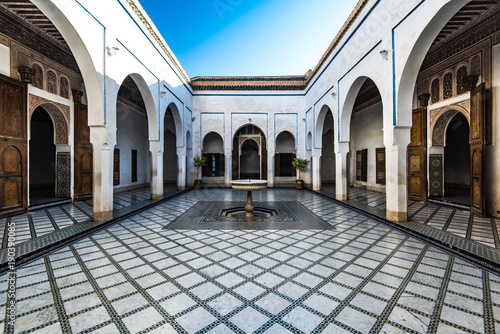 Foto Beautiful courtyard in Bahia Palace,Morocco