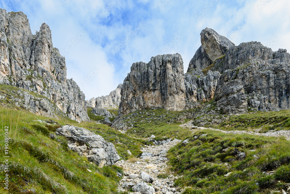 Catinaccio mountain massif summits