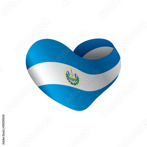 Salvador flag, vector illustration
