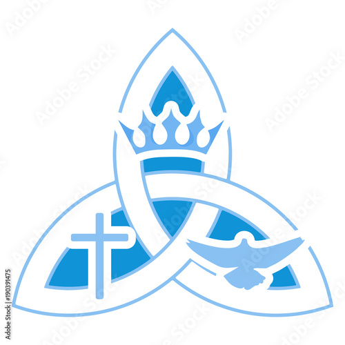 Vector illustration for Christian community: Holy Trinity. Trinity symbol. photo