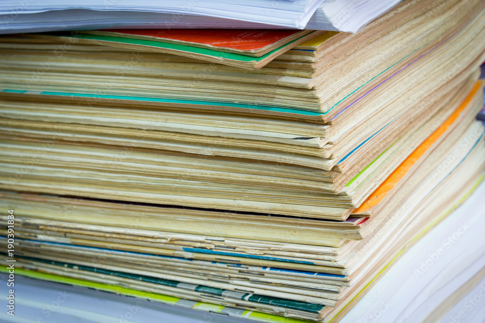 Stacks of old paper in my office. Stacks of old paper in my office.