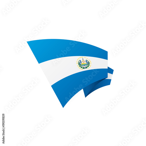 Salvador flag, vector illustration