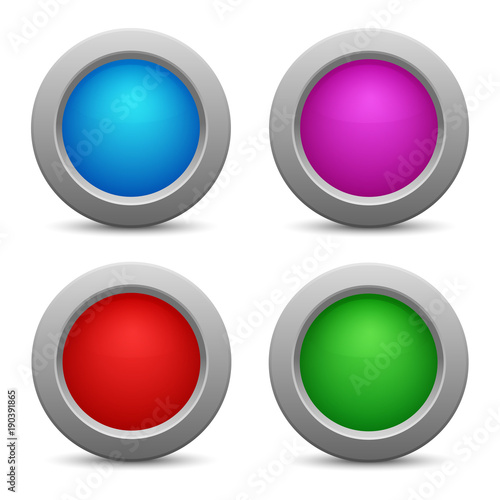Free Download Set of colorful web buttons. Vector illustration. - GFXLoad