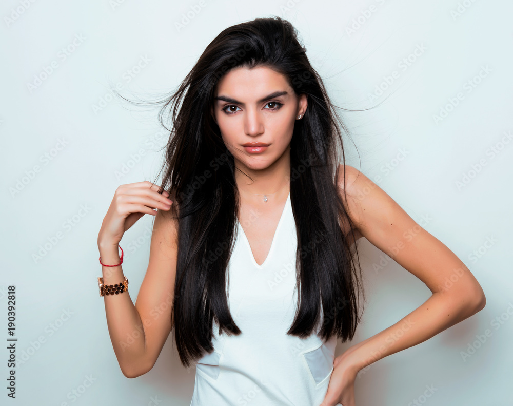 beautiful young woman with long black hair beautiful young woman with long black hair
