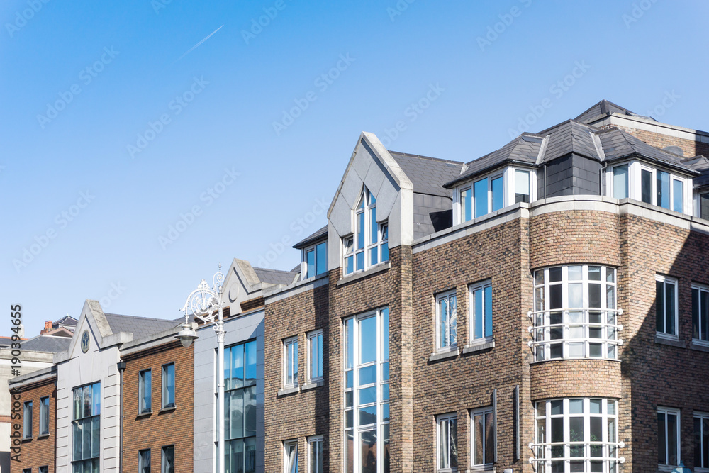 Traditional antique city building in Dublin Ireland Traditional antique city building in Dublin Ireland