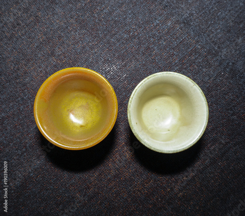 Traditional Chinese ceramic tea cups