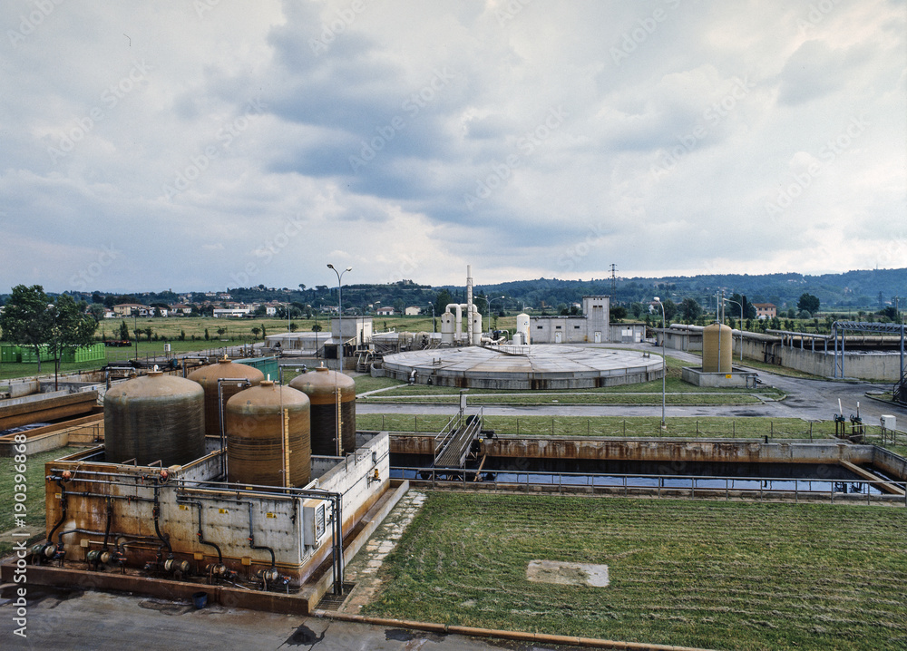 Fototapeta premium Industrial water purification plant