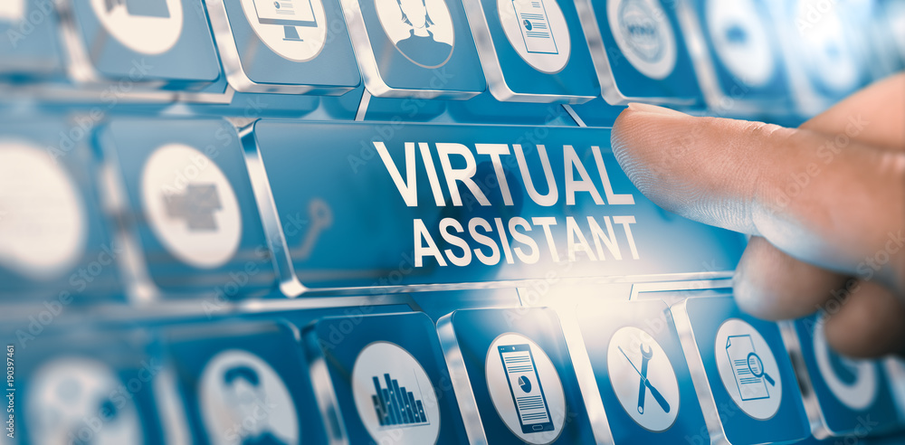 Virtual Assistant; Personal PA Services - obrazy, fototapety, plakaty 