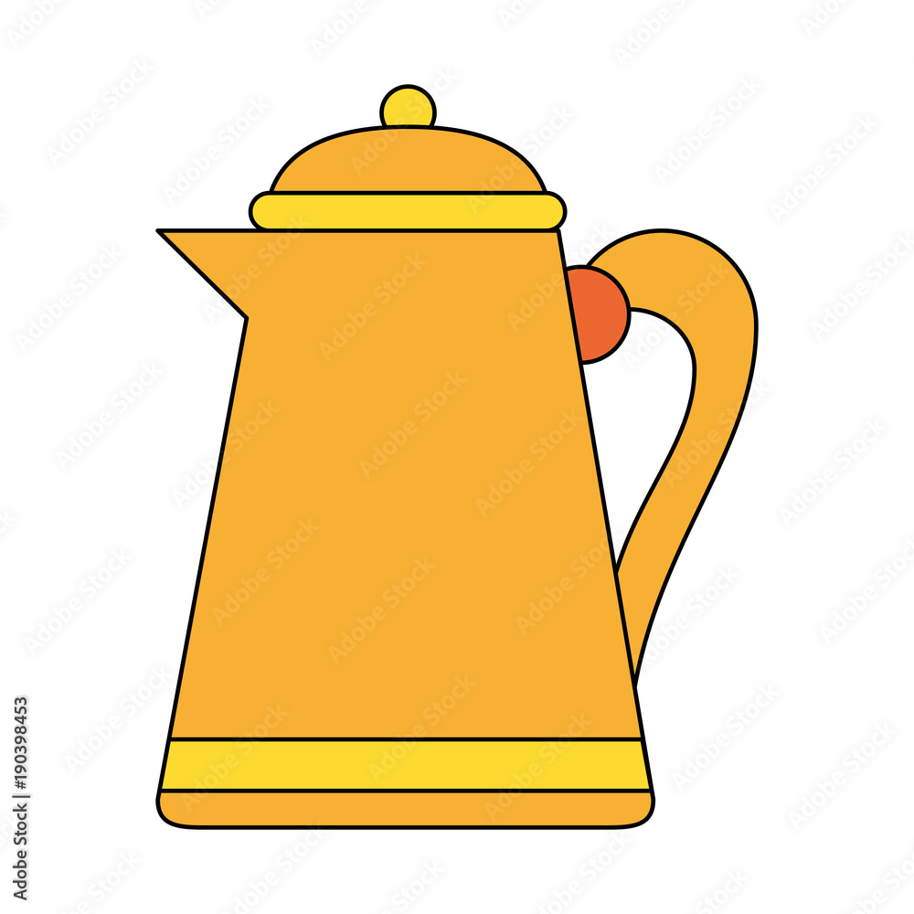 Fototapeta premium Porcelain teapot isolated icon vector illustration graphic design