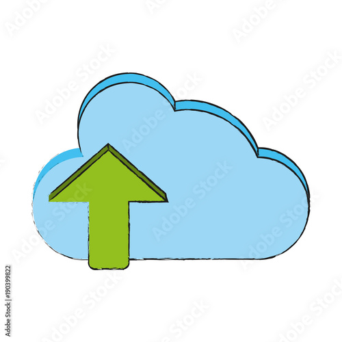 Cloud computing symbol icon vector illustration graphic design