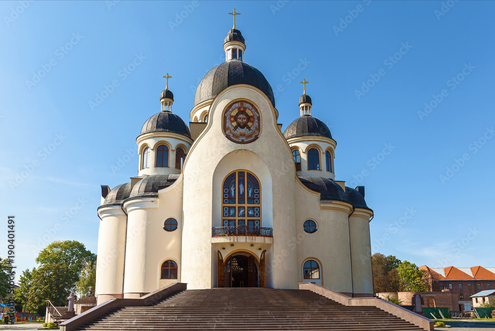 Orthodox church close-up against the sky. Orthodox Church. Orthodox church close-up against the sky. Orthodox Church.