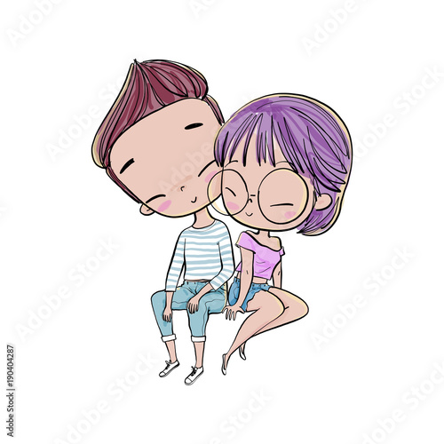 Cute love drawings hi-res stock photography and images - Page 2 - Alamy