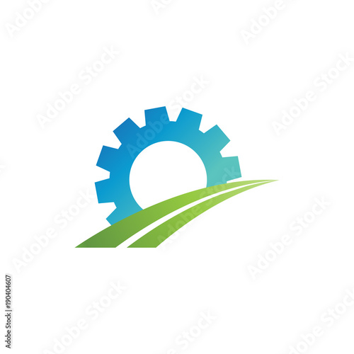 industrial logo design template vector