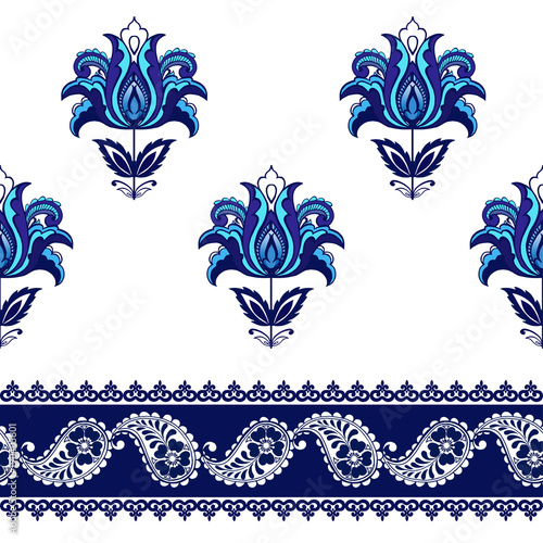 Cute seamless pattern with pink hearts