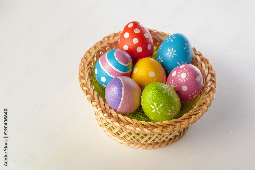 easter eggs isolated on white easter eggs isolated on white