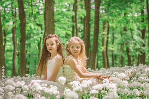friends girls in forest