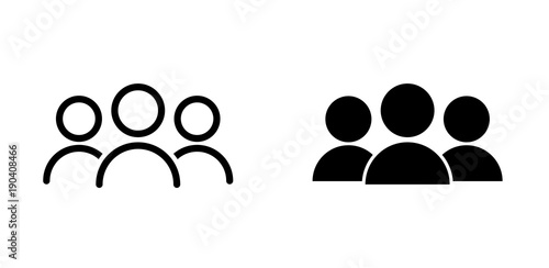 Group of people flat icon for apps and websites