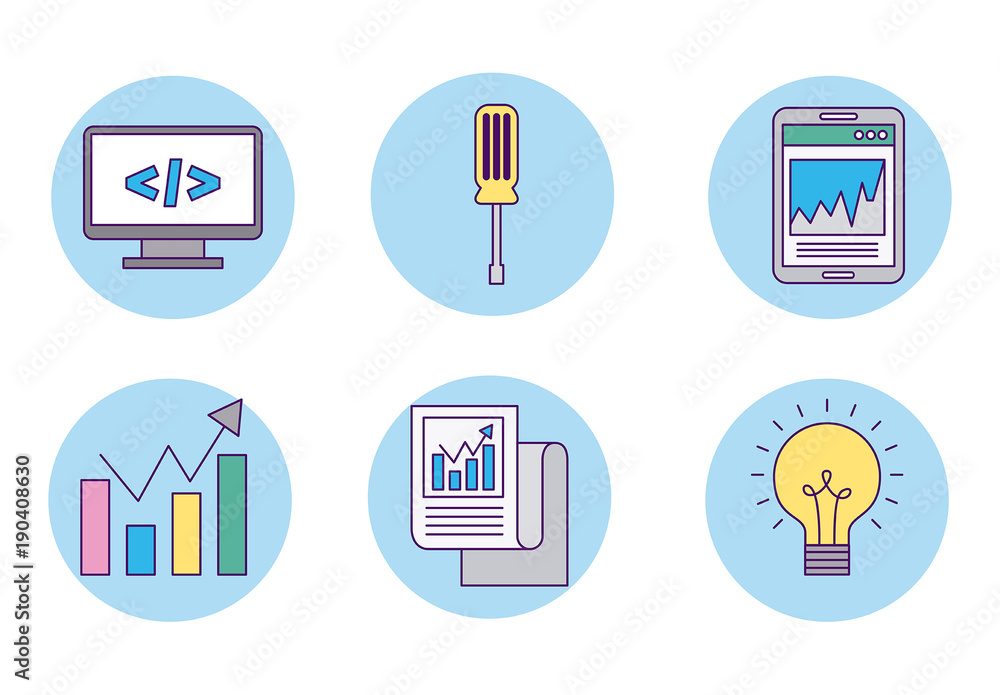 Analytics Pictogram Blauw