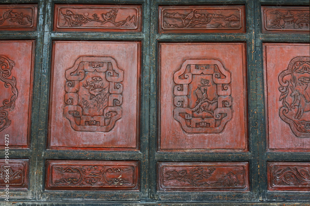 Detail old Chinese door	