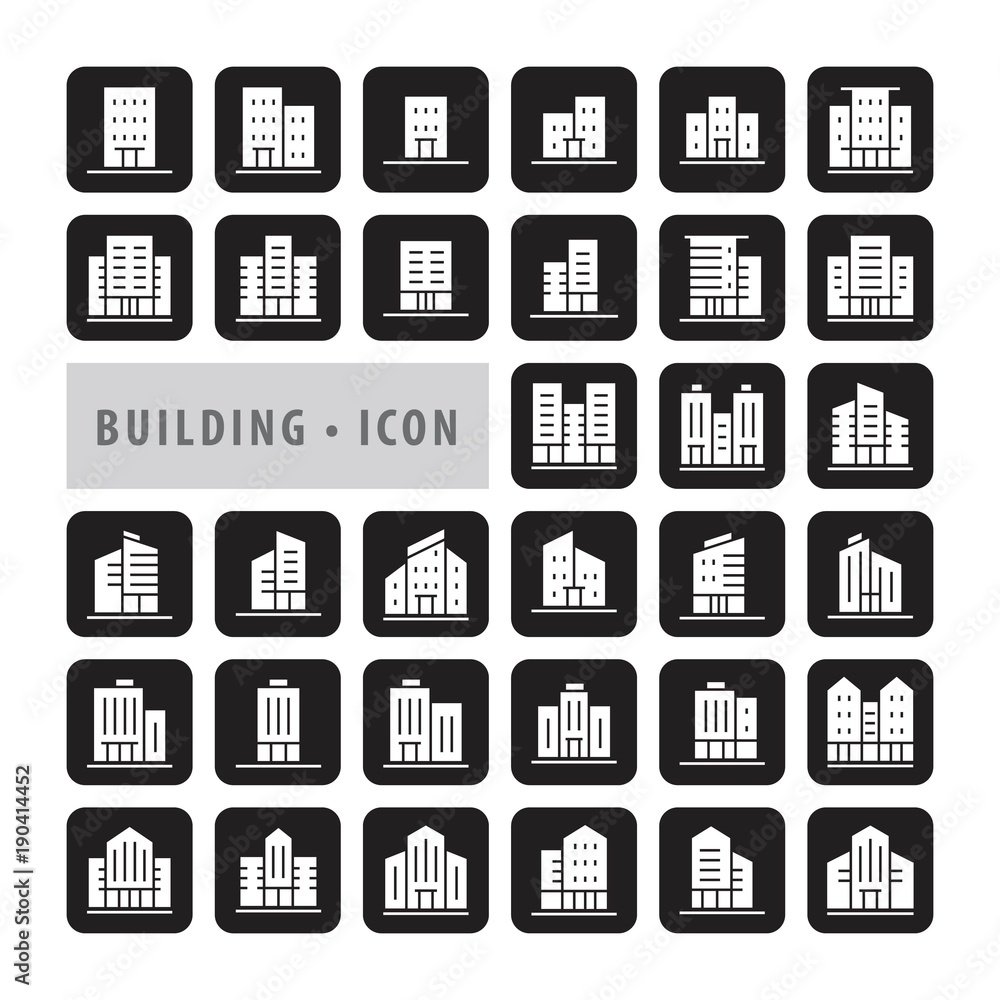 Building icons set, Urban icon building, icons modern design style Building icons set, Urban icon building, icons modern design style