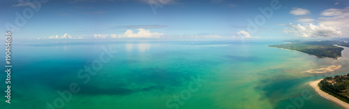 Panorama landscape of tropical sea and coast