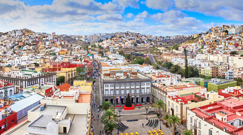 Panoramic view of historical downtown of Las Palmas - Capital of Gran Canaria in Spain © marako85