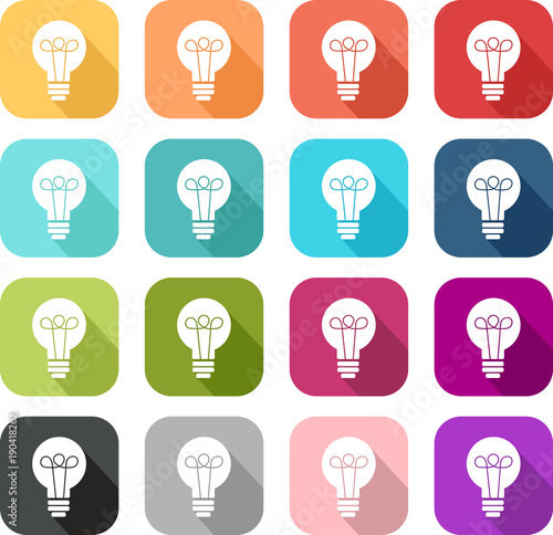 Icône colorée d'une ampoule électrique pour symboliser une idée