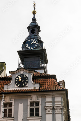 The clock tower in the Jewish quarter