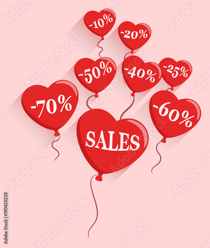 Charming sales. Pink Red
