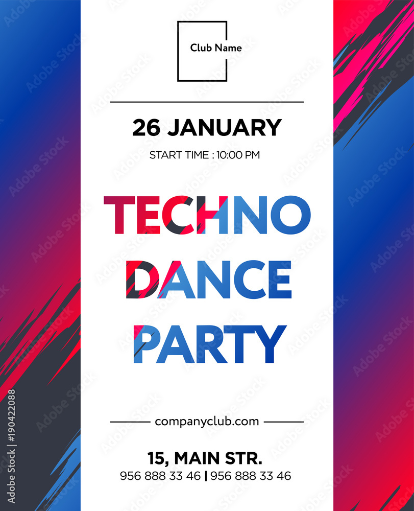 Obraz premium techno rave party