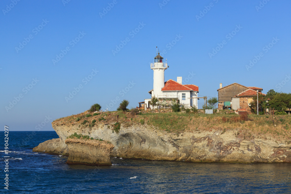 the lighthouse island of St. Anastasia. the lighthouse island of St. Anastasia.