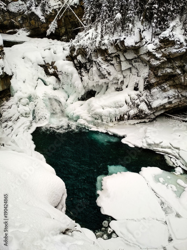 Sunwapta Falls in Winter photo