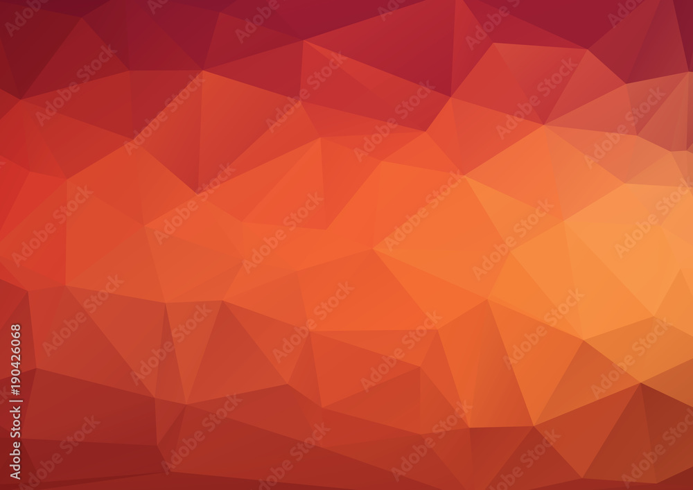 Obraz premium Abstract triangle background in golden red tones