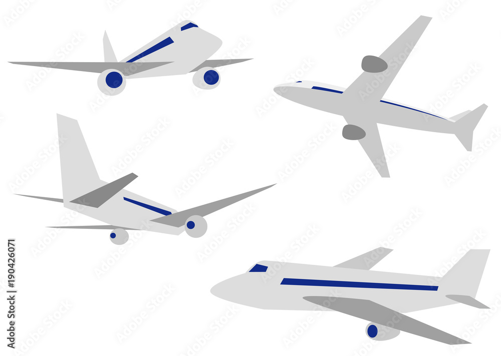 旅客機 イラストセット Stock Vector Adobe Stock