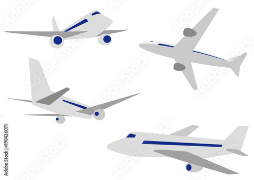 旅客機　イラストセット