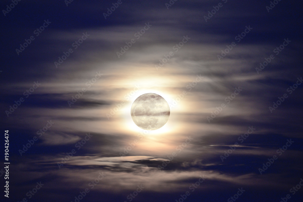Full moon with cloudy sky. Full moon with cloudy sky.