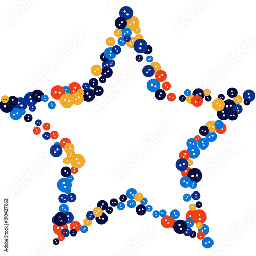 Vector Confetti Background Pattern. Element of design. Colored buttons on a white background
