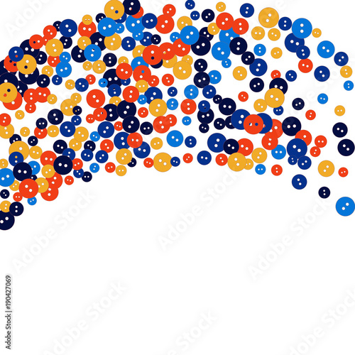 Vector Confetti Background Pattern. Element of design. Colored buttons on a white background.