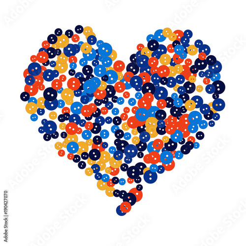 Vector Confetti Background Pattern. Element of design. Colored buttons on a white background.